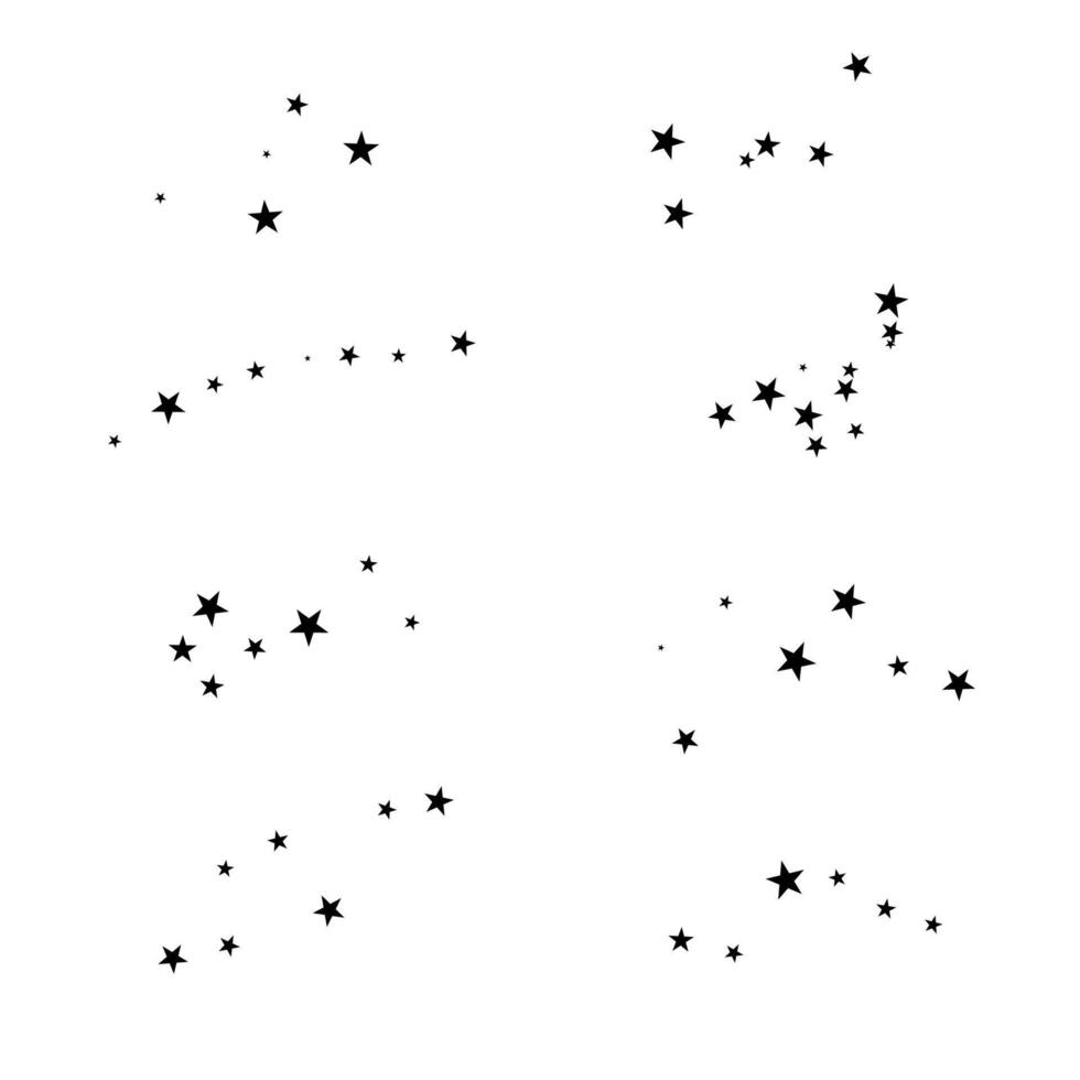 Falling stars and fireworks trail on a clean white background vector