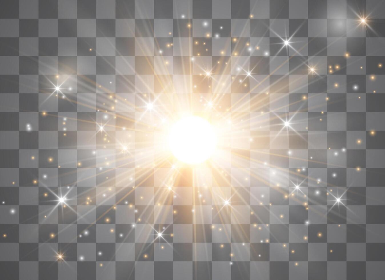 Christmas abstract pattern with bright stars and light glow vector