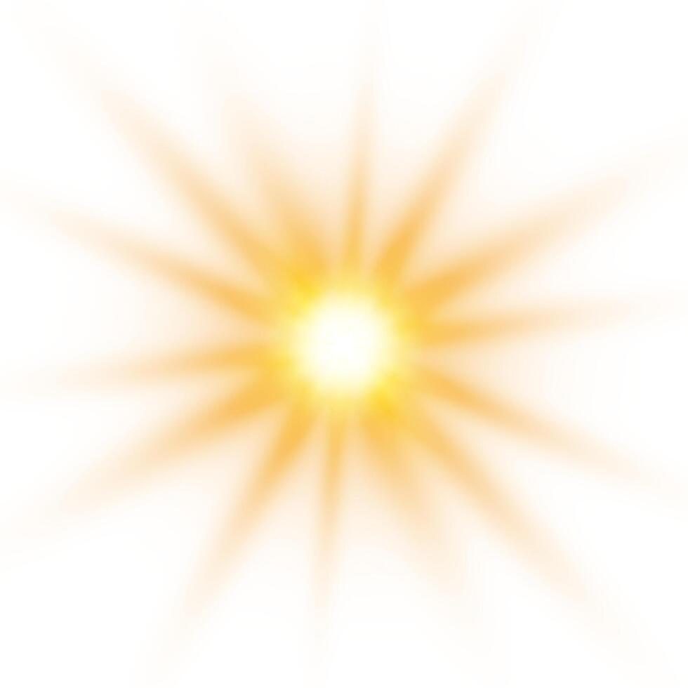 Radiant sunlight flash with soft glow and sparkles vector