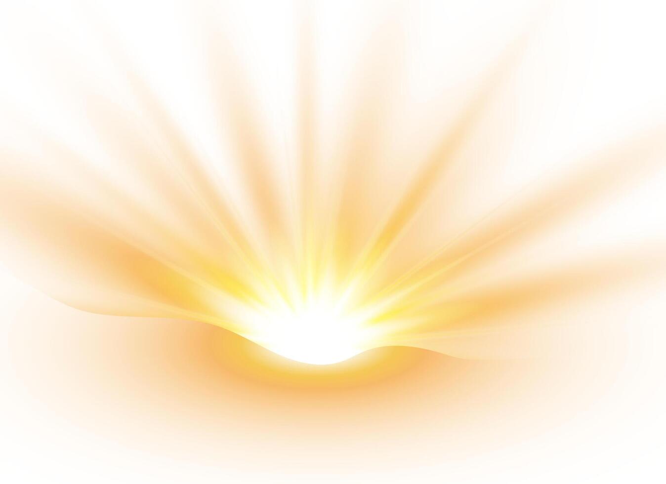 Sunbeam flash and sparkling glow on white vector