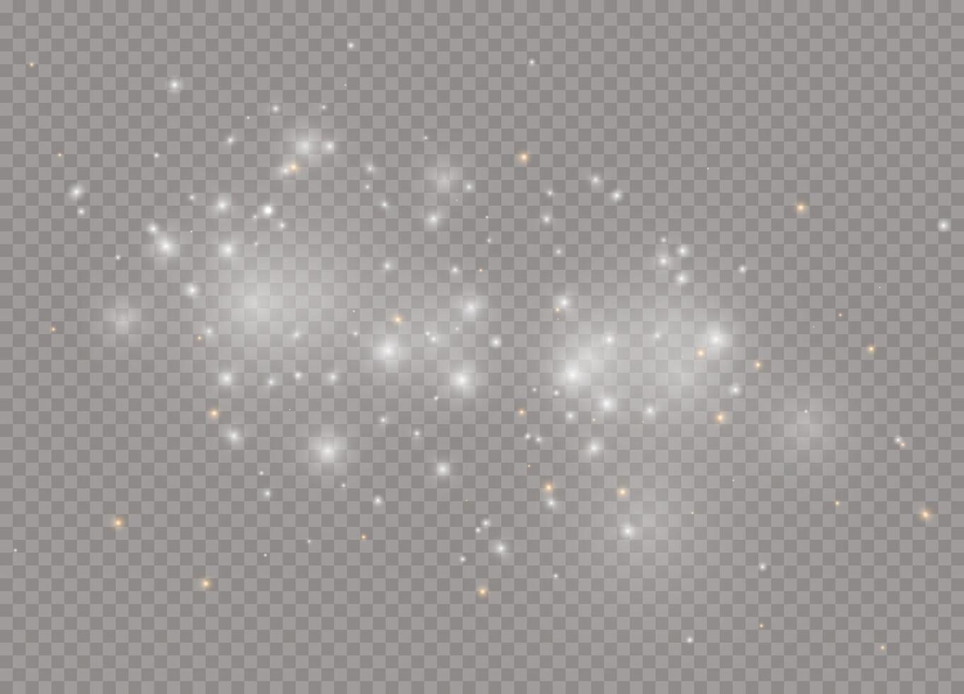 Christmas stars with glowing light and shimmering dust particles vector
