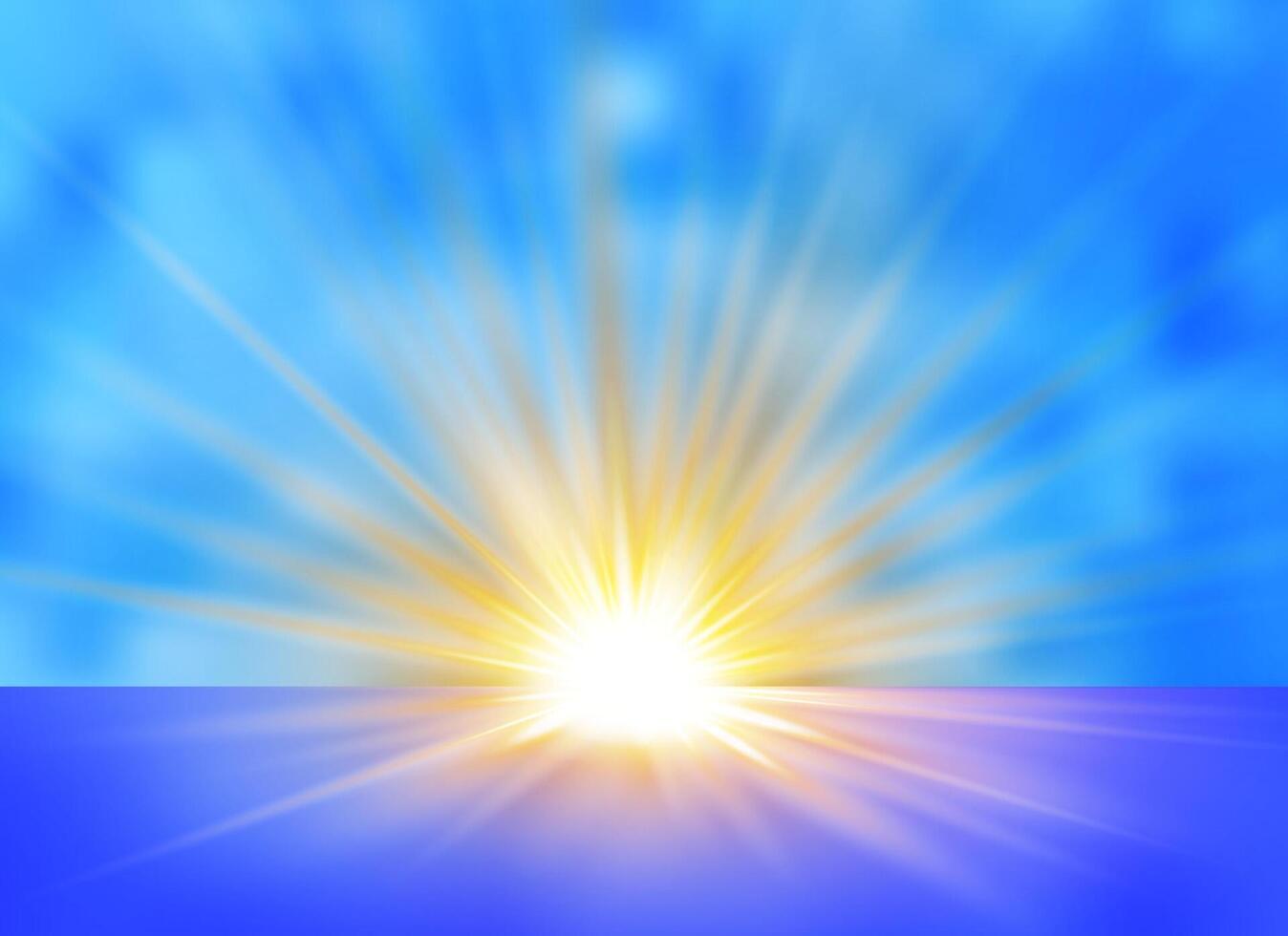 Illustration of a sunny day on the beach with sunbeams vector