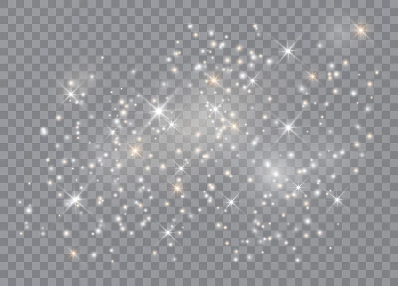 Christmas magic dust with glowing stars for festive designs vector