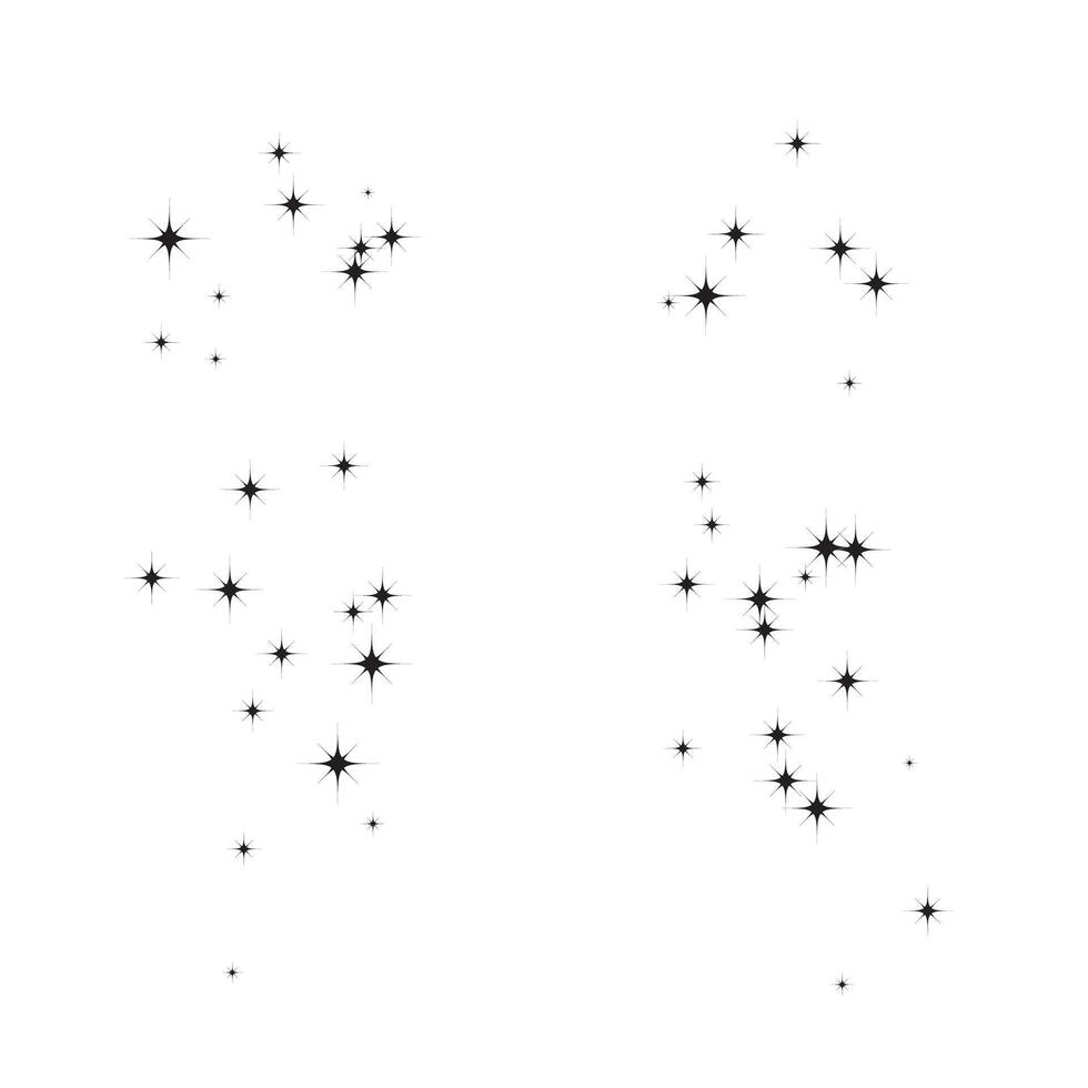Random stream of stars with a bright fireworks effect vector