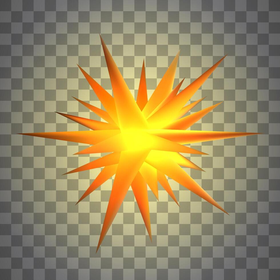 Moravian star for Christmas. vector