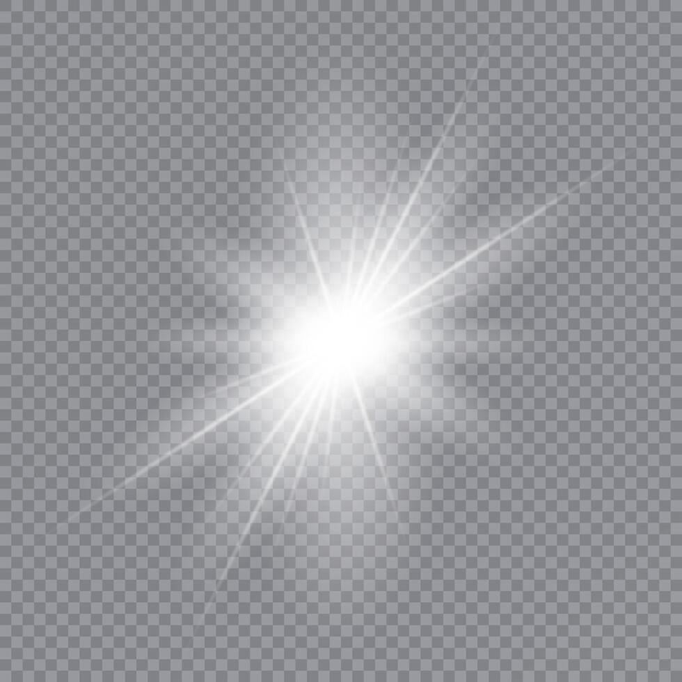 Twinkling stars and glowing light with sparkling particles vector