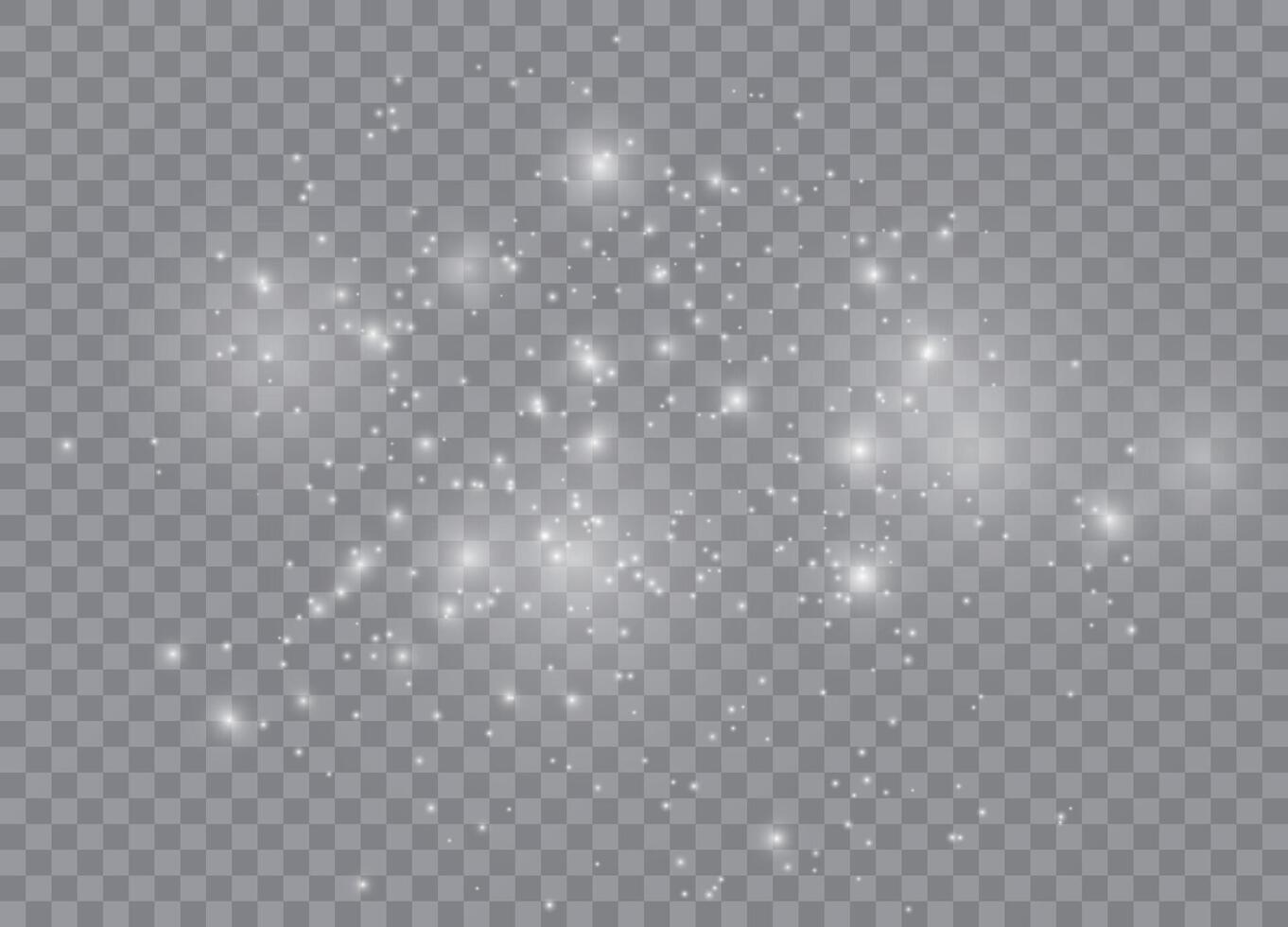Shimmering stars with light glow and Christmas magic particles vector