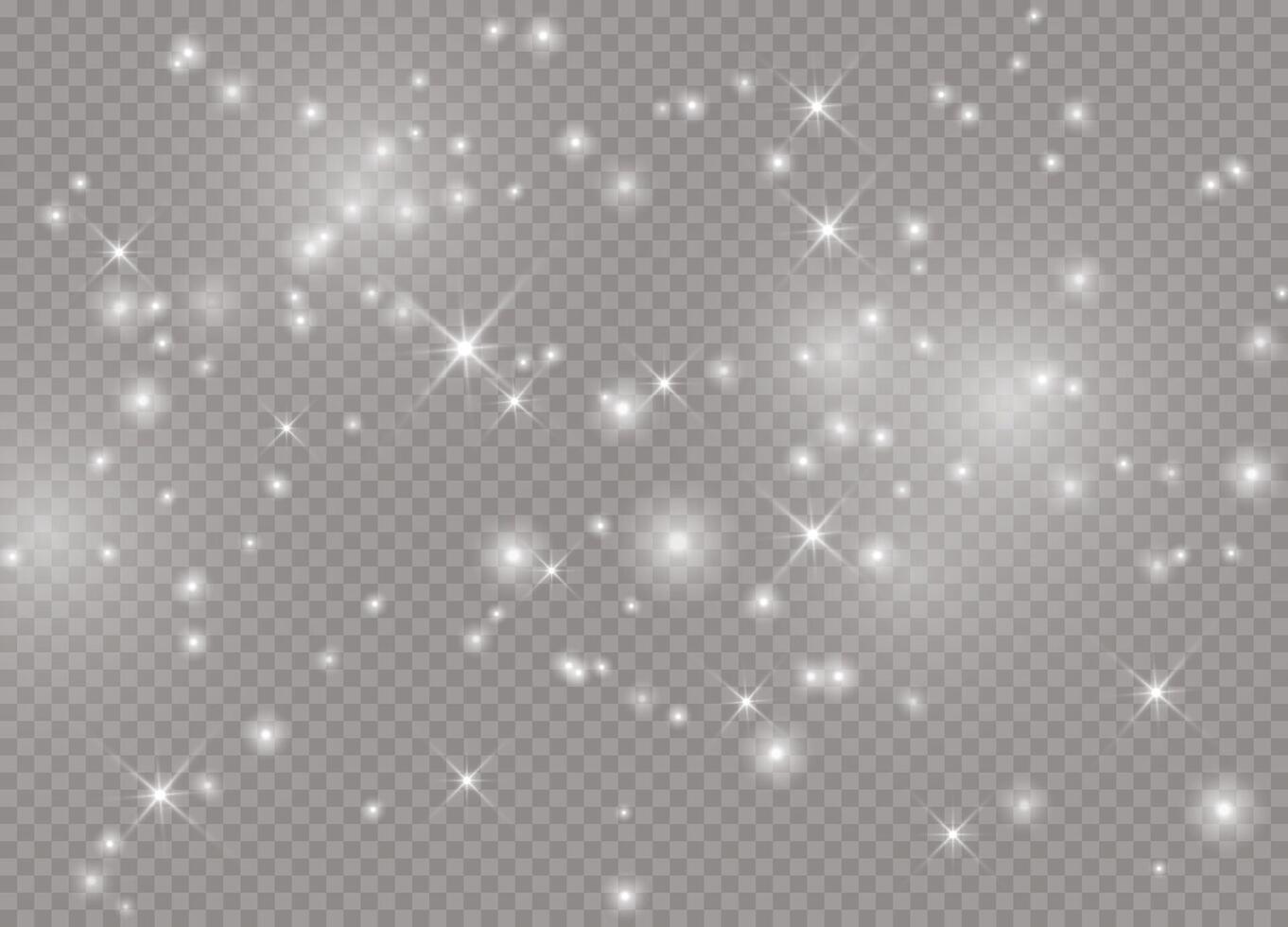Christmas abstract stars with glowing light and sparkles vector