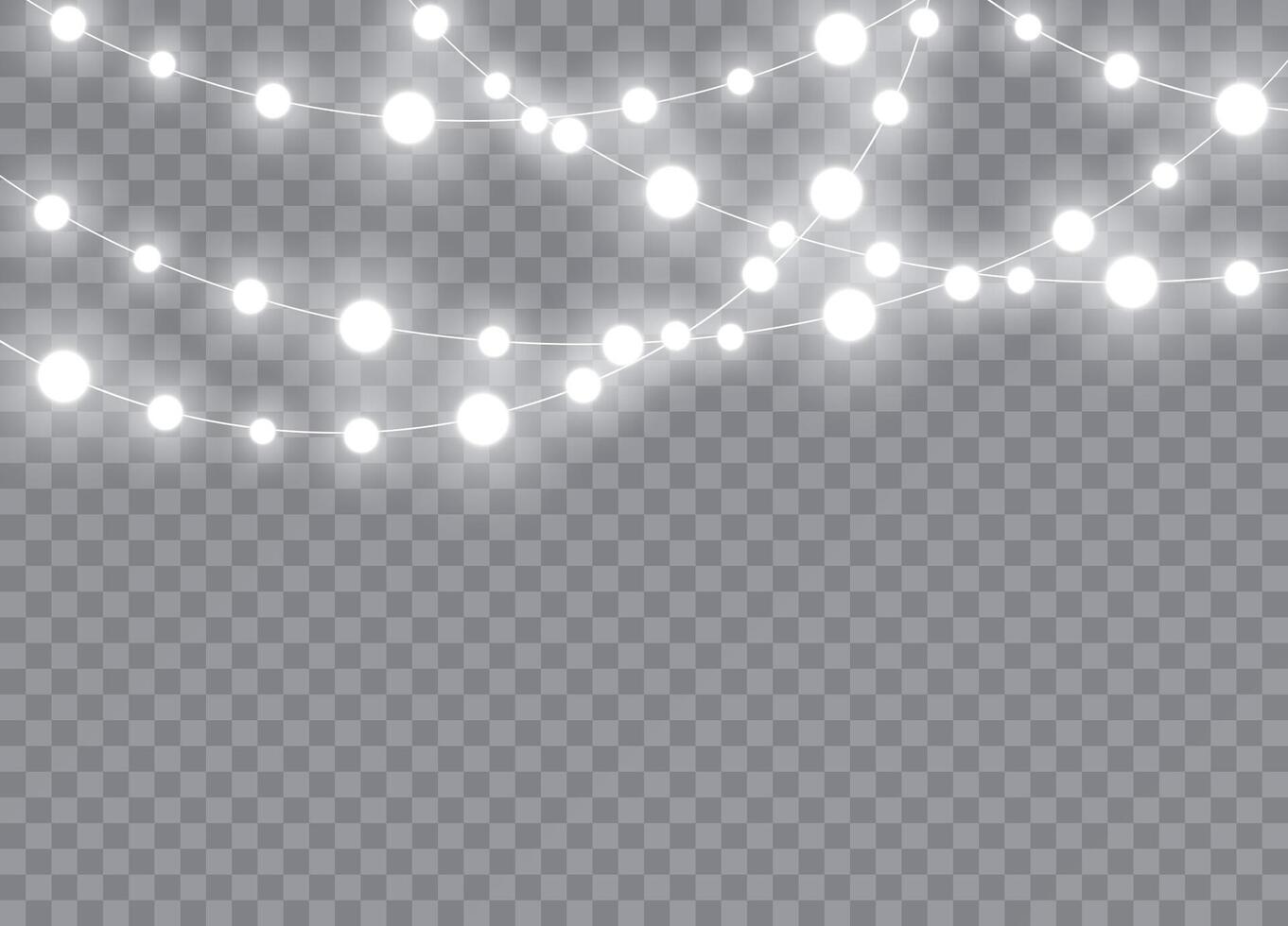 Realistic glowing Christmas lights for seasonal graphics vector