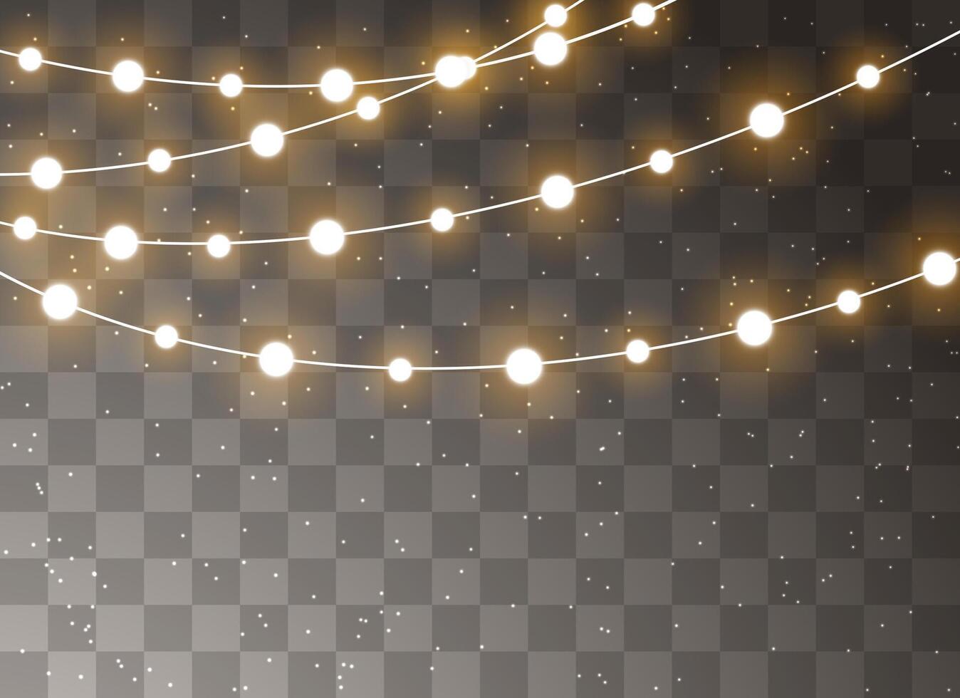 Isolated holiday lights for Christmas themed web design vector