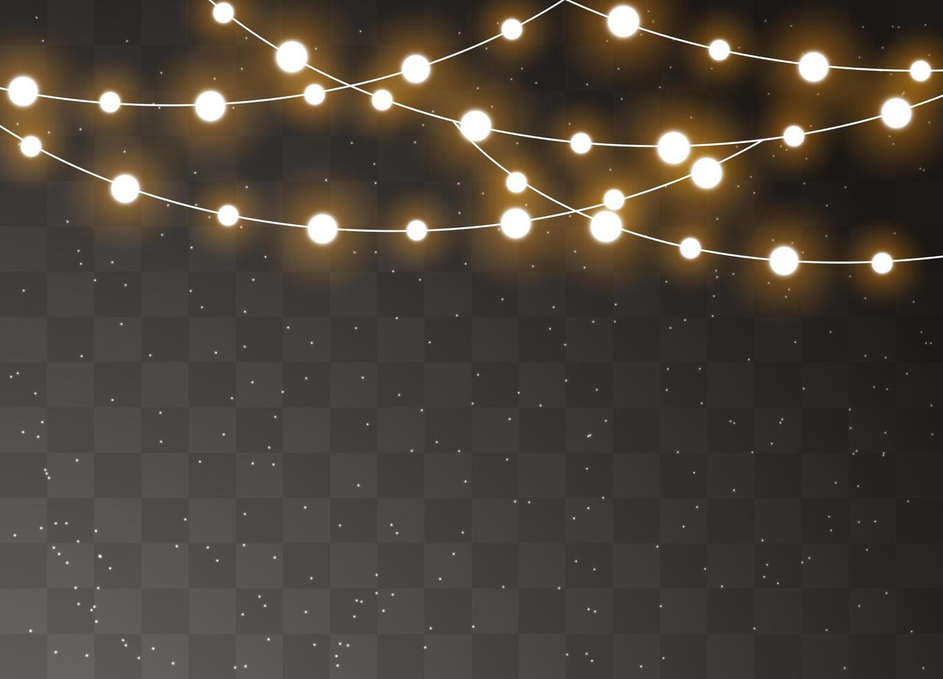 Holiday light strings and garlands for Christmas decoration vector