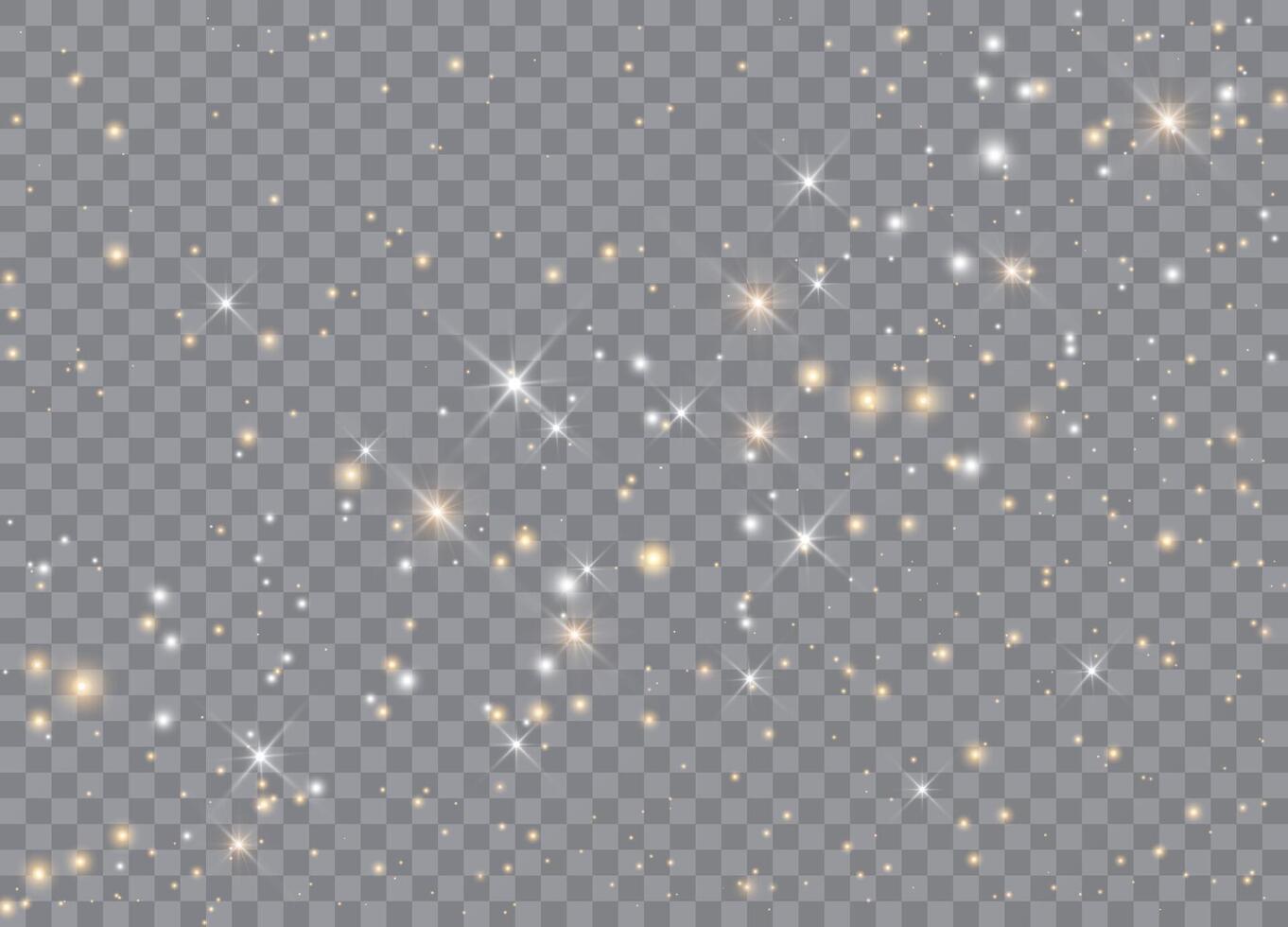 Christmas stars and magic dust with glowing light effects vector