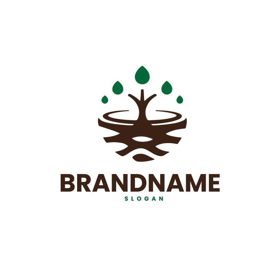nature logo design template vector