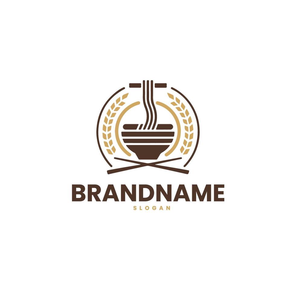 Logo Design Template for Ramen Restaurant vector