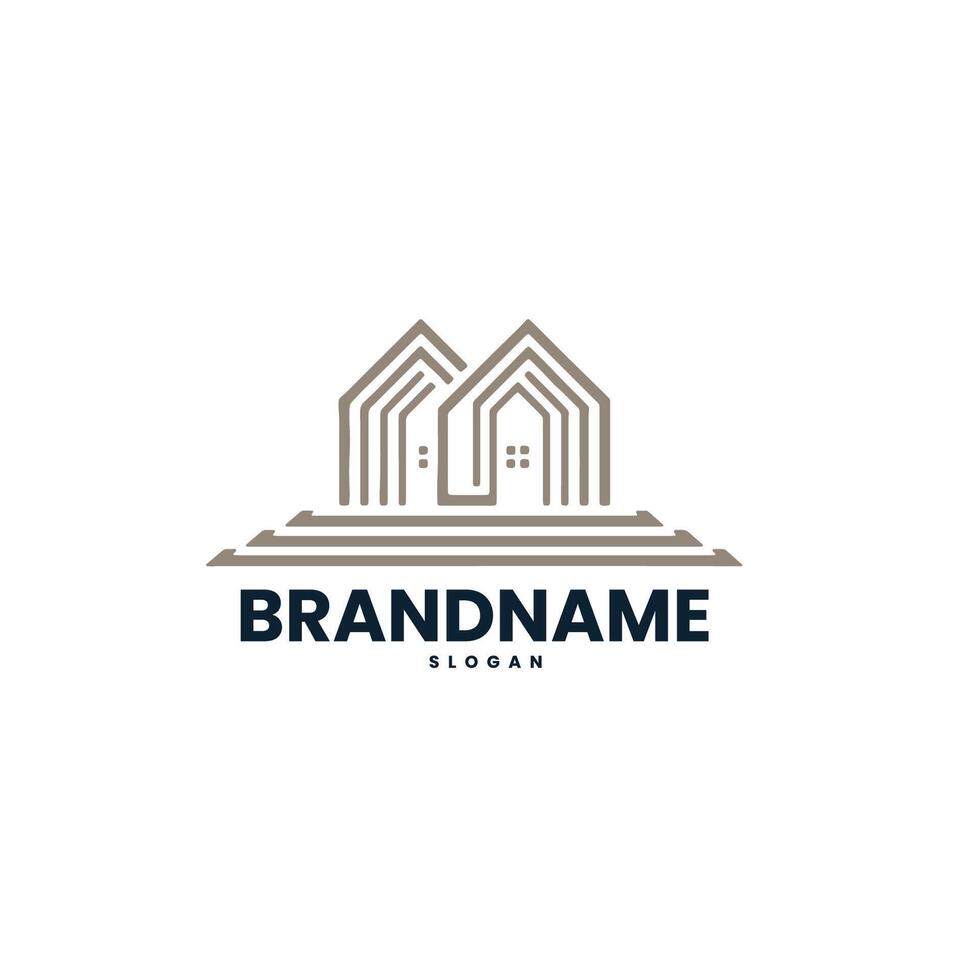 A logo for real estate houses with a logo for real estate solutions vector