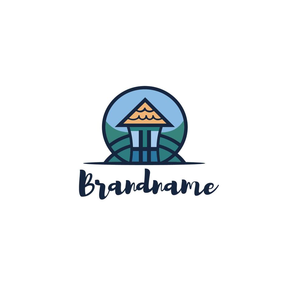 A logo for real estate houses with a logo for real estate solutions vector