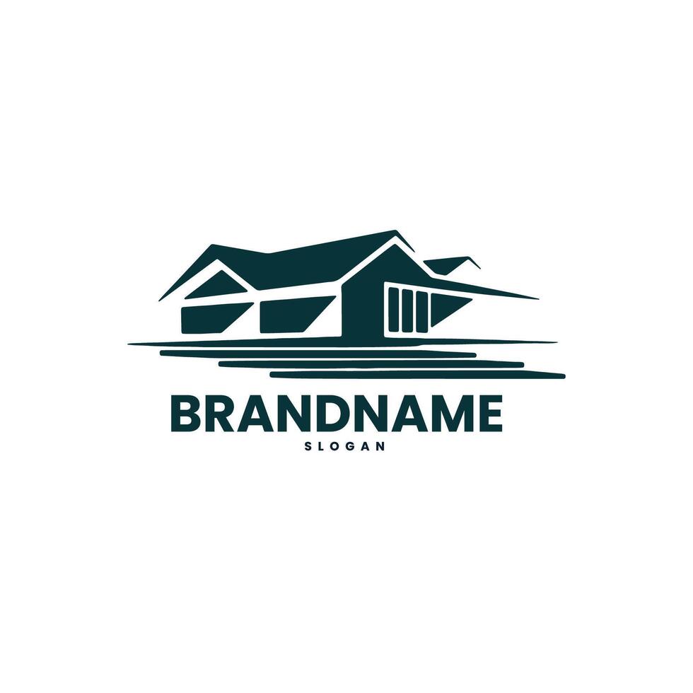 A logo for real estate houses with a logo for real estate solutions vector
