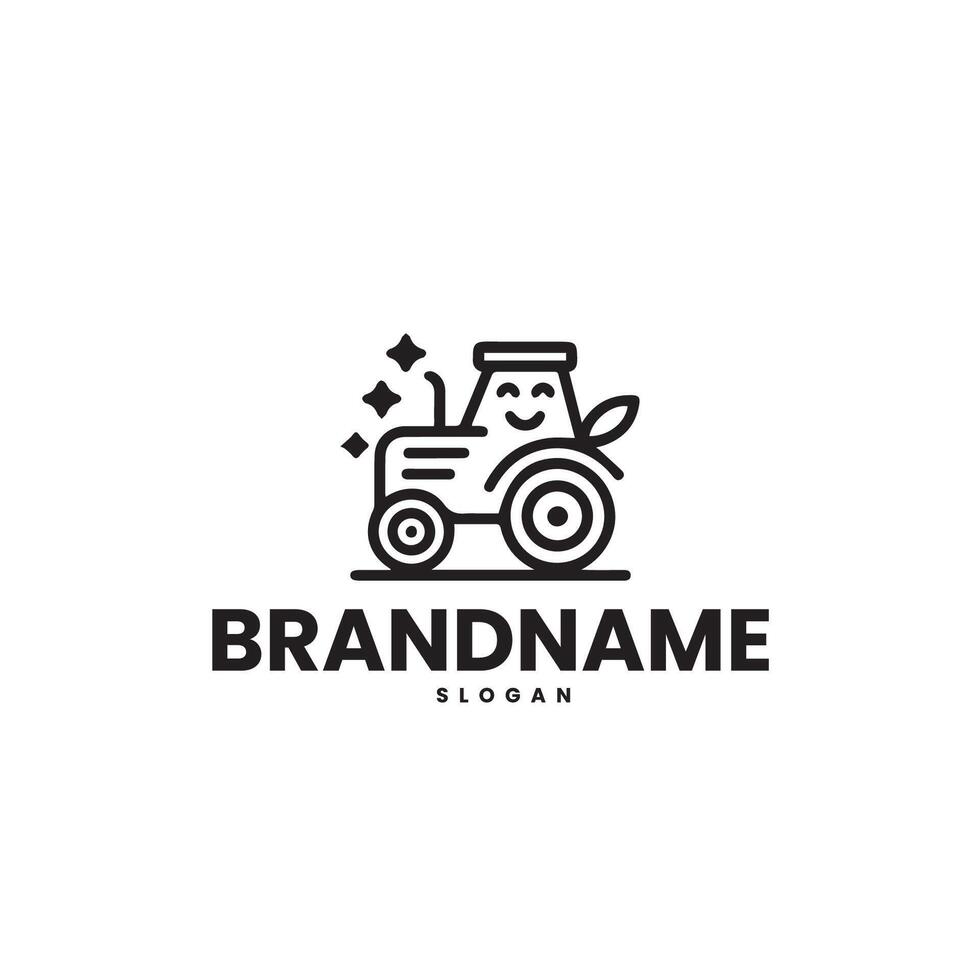 tractor logo design template vector