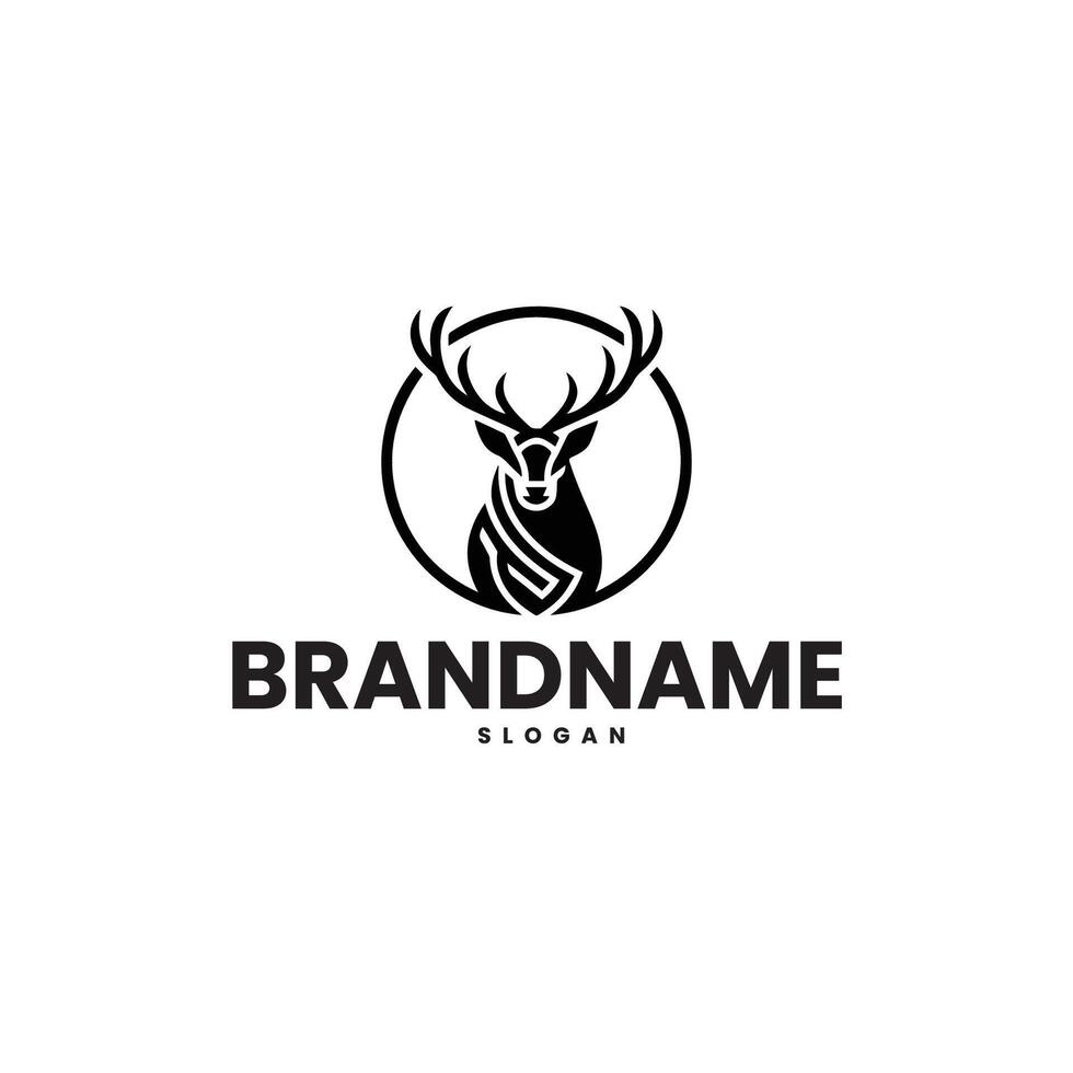 Deer head mascot logo design vector
