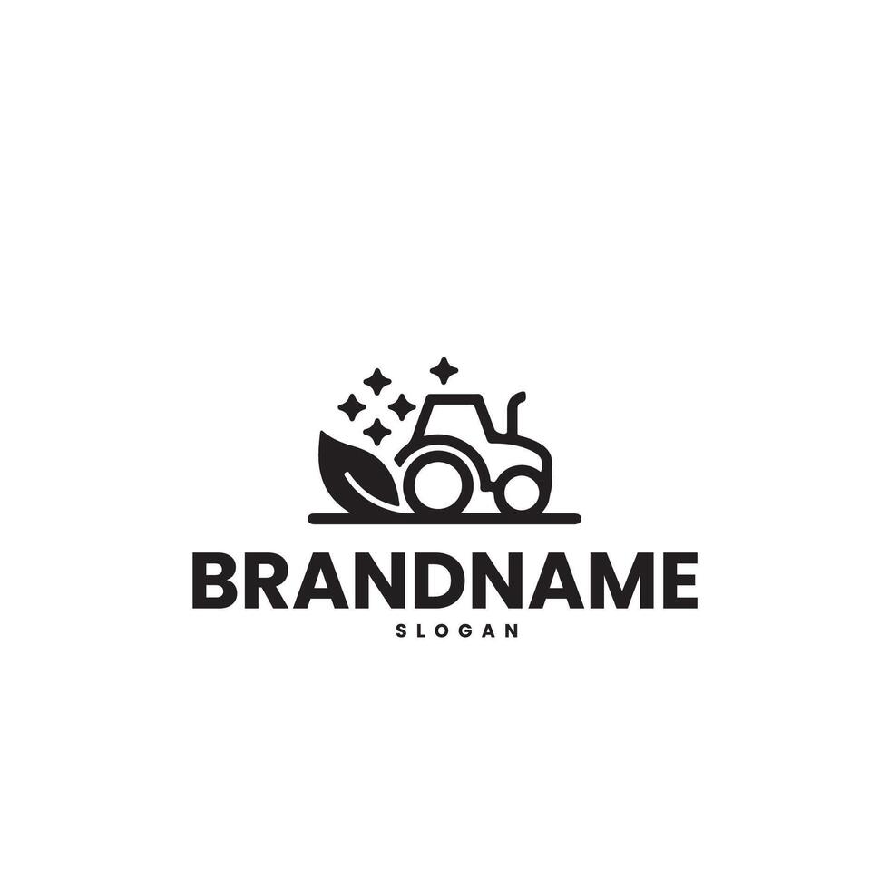 tractor logo design template vector