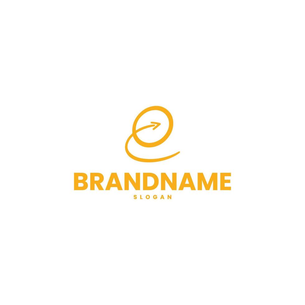 logo design with a curved arrow that suggests ease and efficiency vector