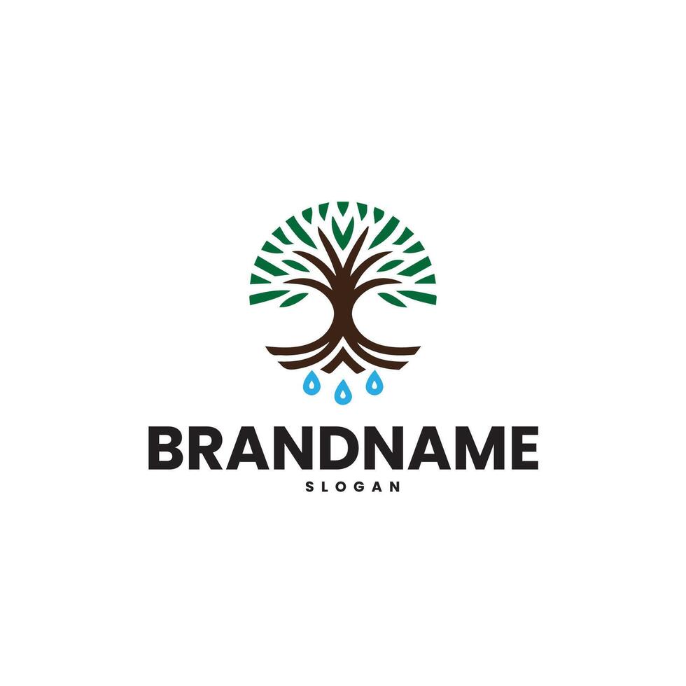 nature logo design template vector