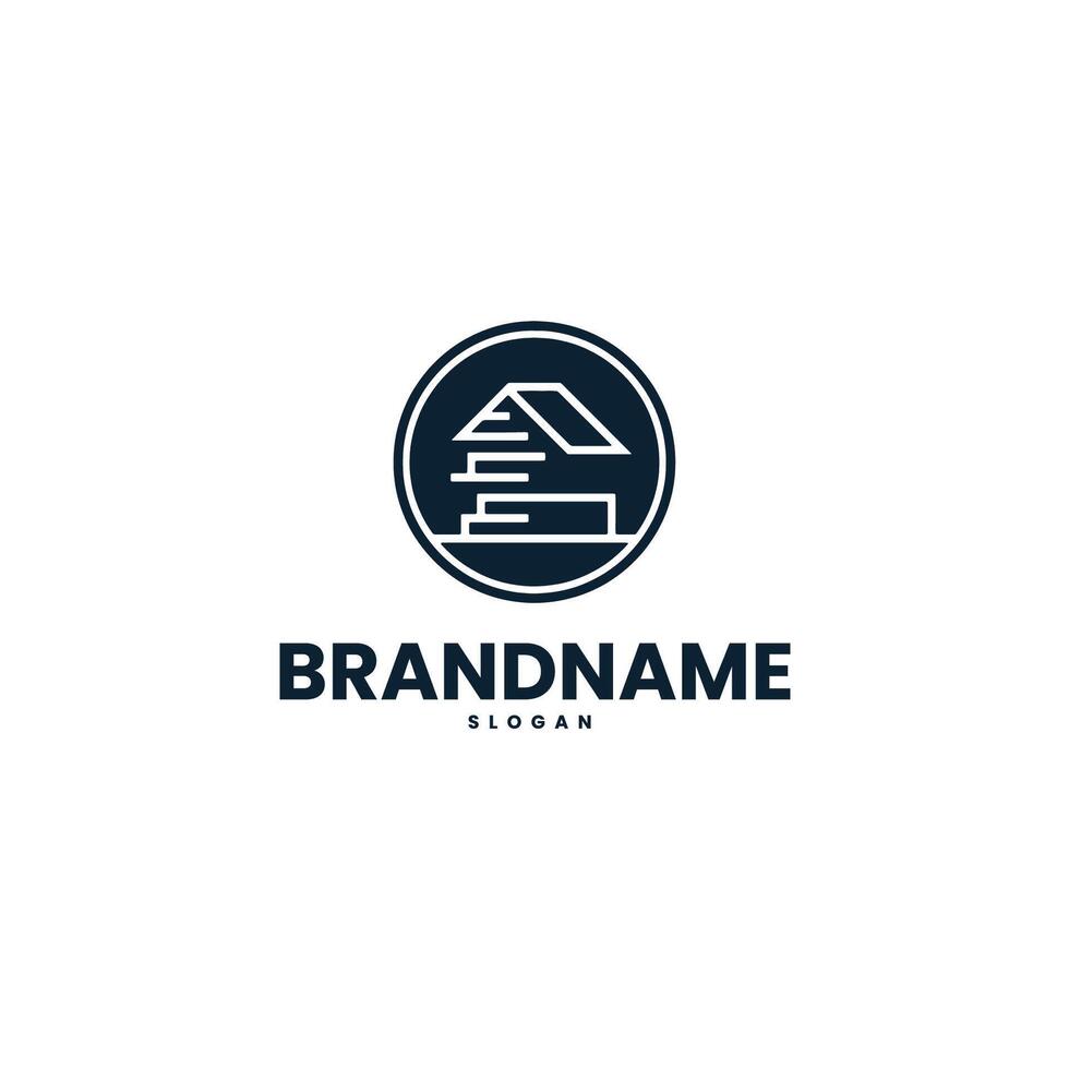 A logo for real estate houses with a logo for real estate solutions vector