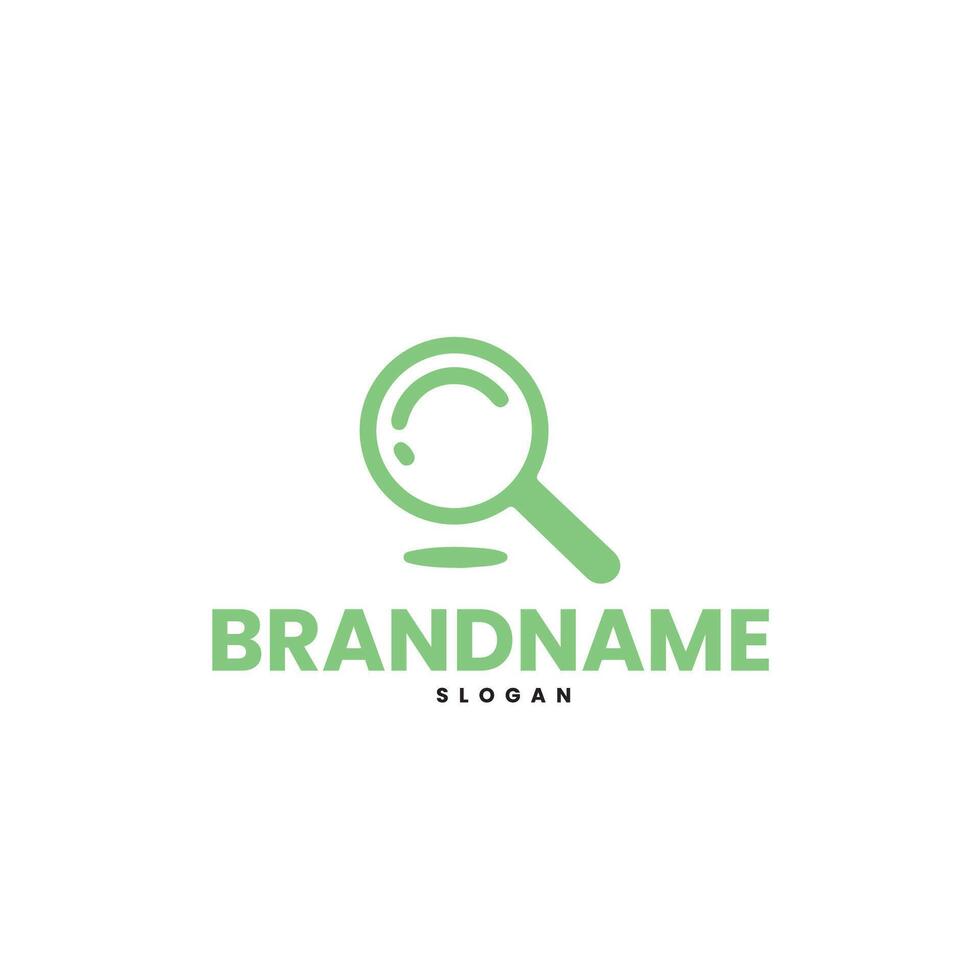 magnifying glass logo design template vector