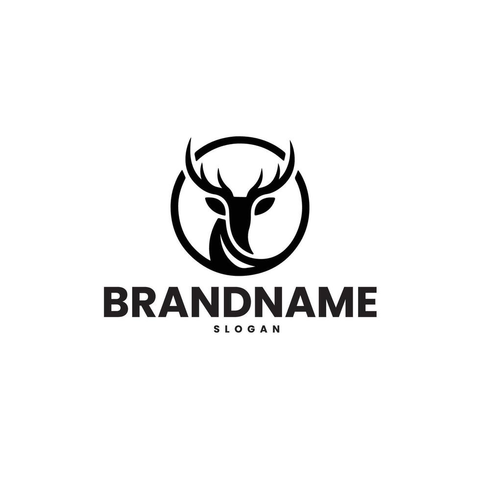 Deer head mascot logo design vector