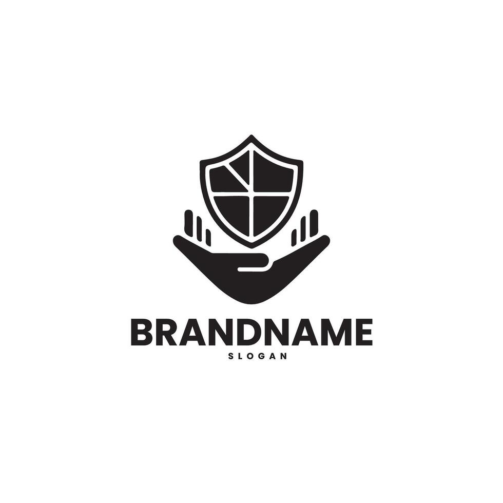 insurance company logo design template vector