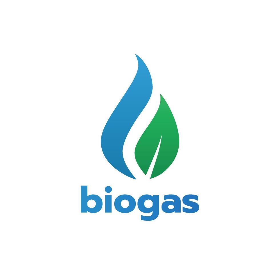 Biogas logo. Oil and gas logo design. Industrial or factory design template. vector
