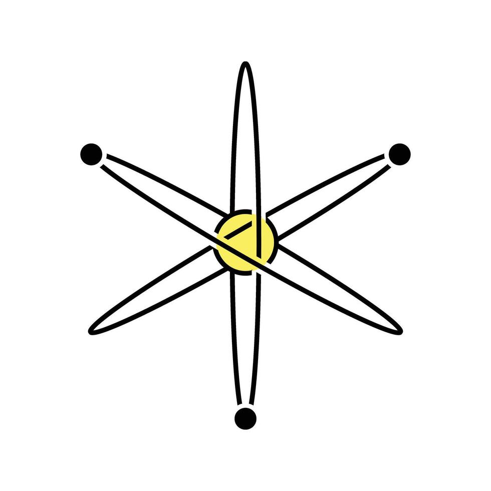 Illustration of atom molecule icon vector