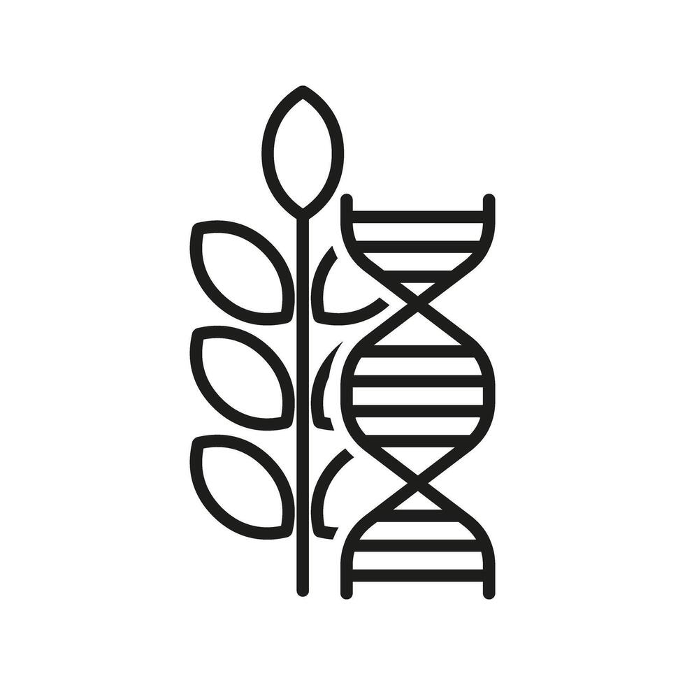 Genetically modified organism sign icon vector