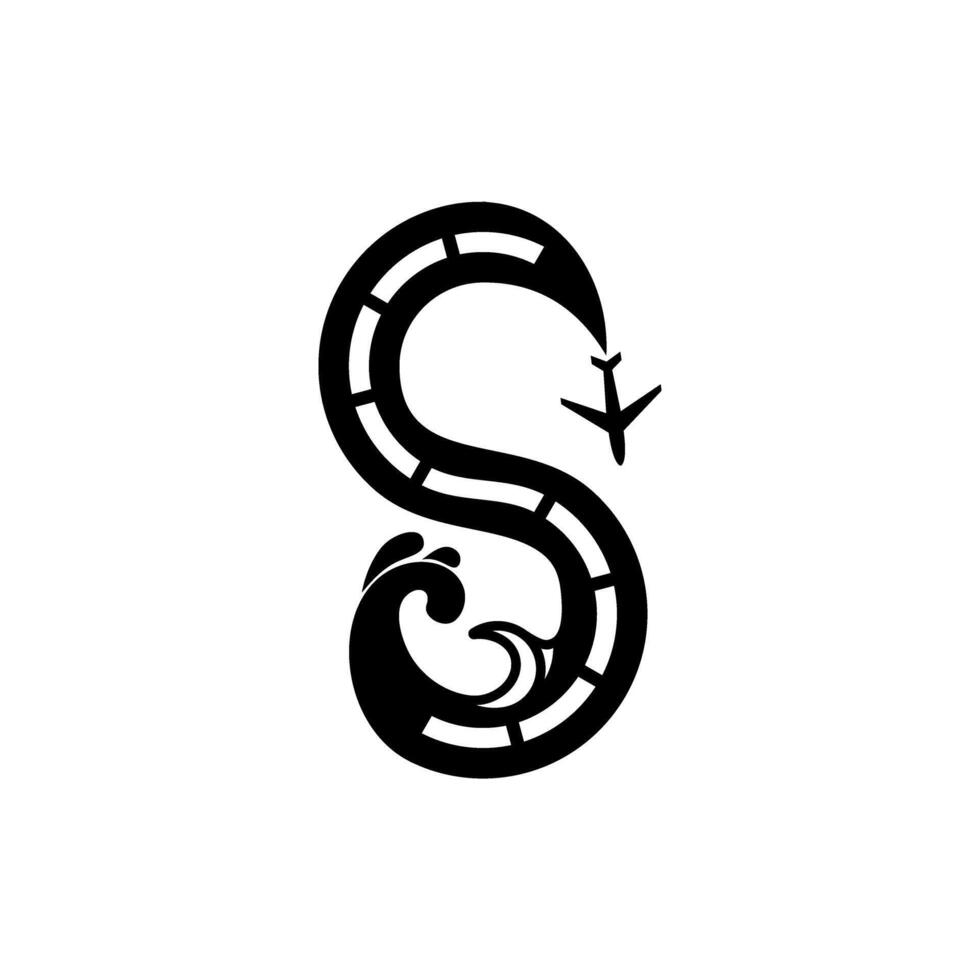 a plane in the shape of a letter s vector