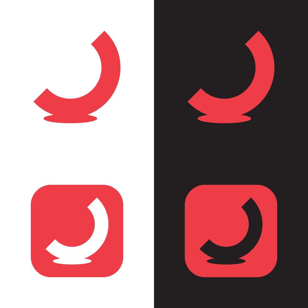 four different icons for the letter c vector