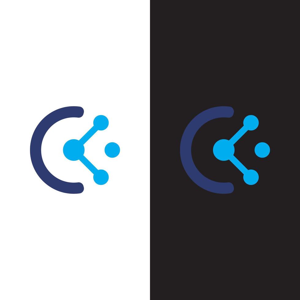 two logos for a company that is called c vector