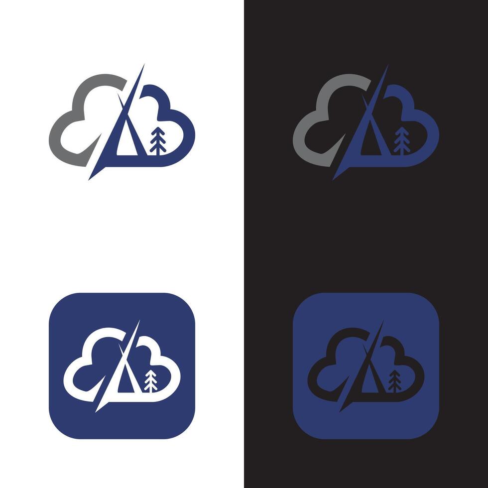 a logo for a company that is called cloud vector