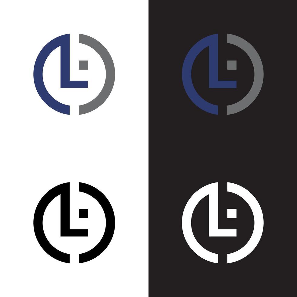 four different logos for a company vector