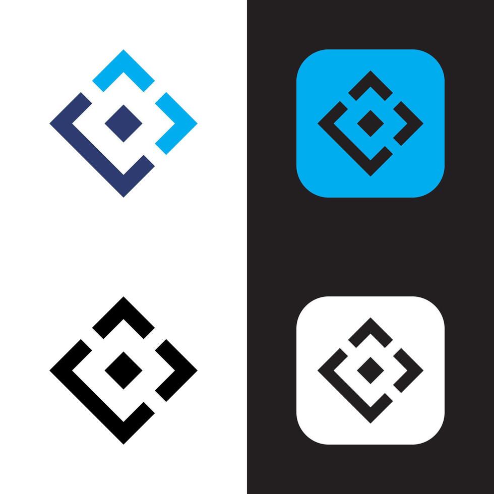 four different logos for a company vector