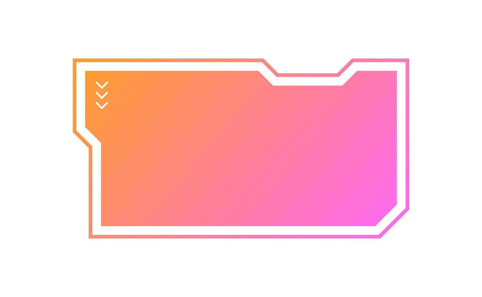 Futuristic element illustration. Colorful lower third overlay. vector