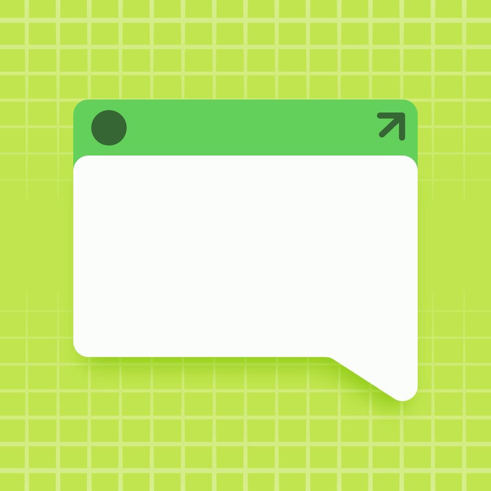Speech bubble square background with copy space. Message banner illustration. vector