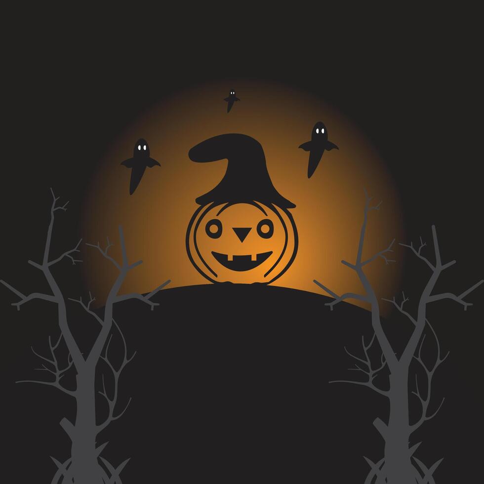 Happy Halloween. Background design for Halloween poster or Fashionable Decoration Halloween party. vector