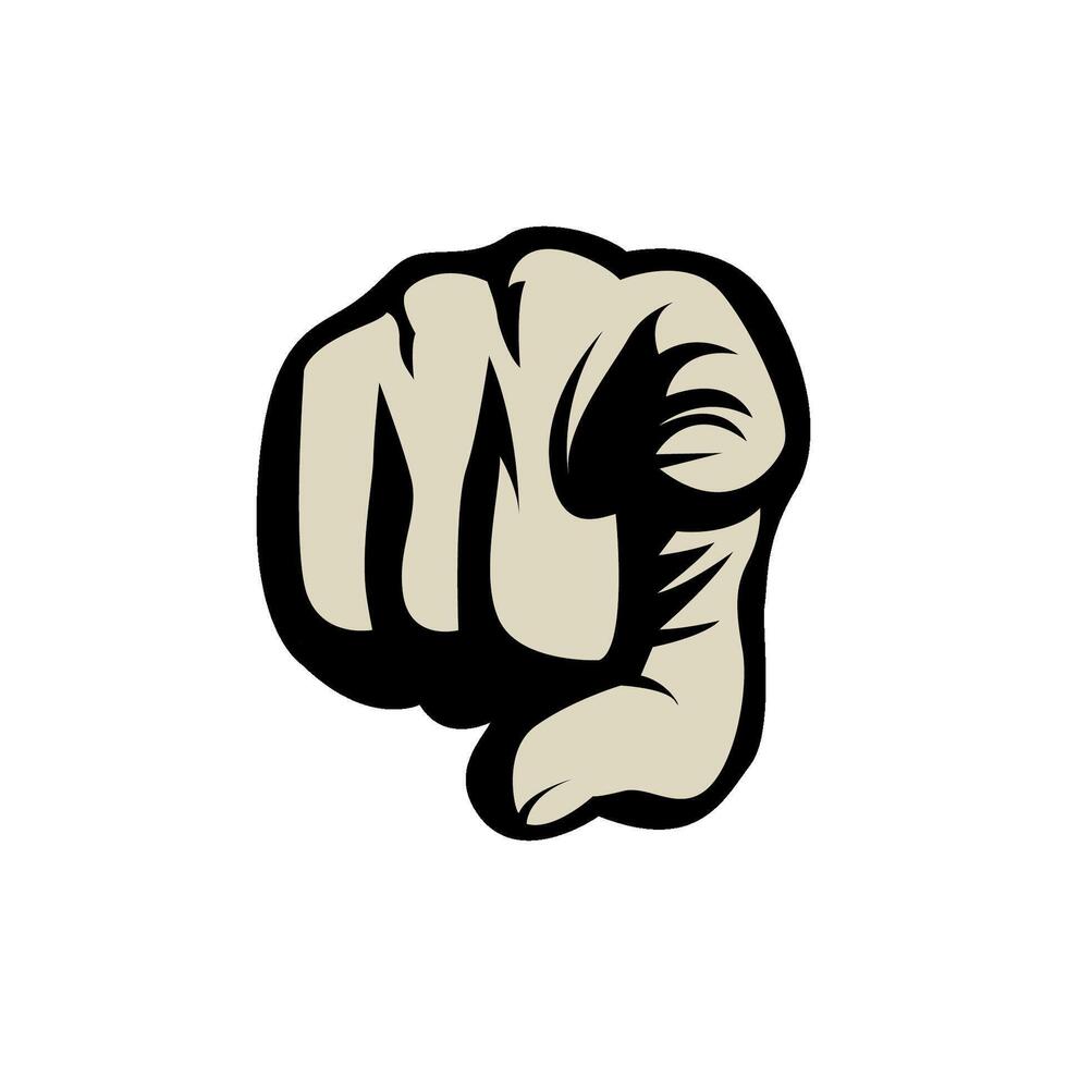 Hand pointing index finger for attention or instruction vector