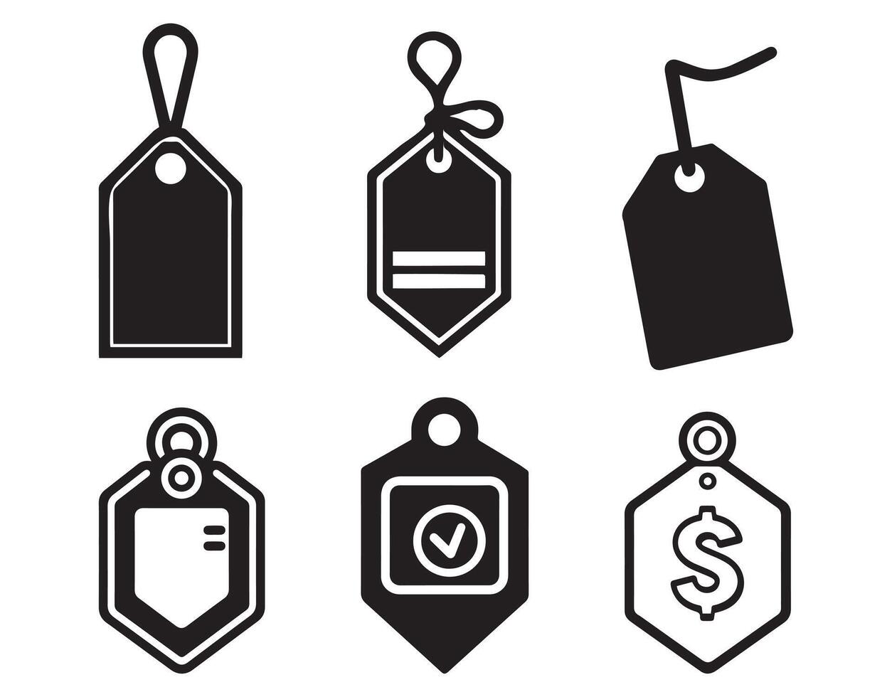 Price tag icon set design template. Price tag icon design template. vector