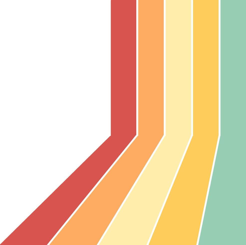 A colorful striped background with a white background vector