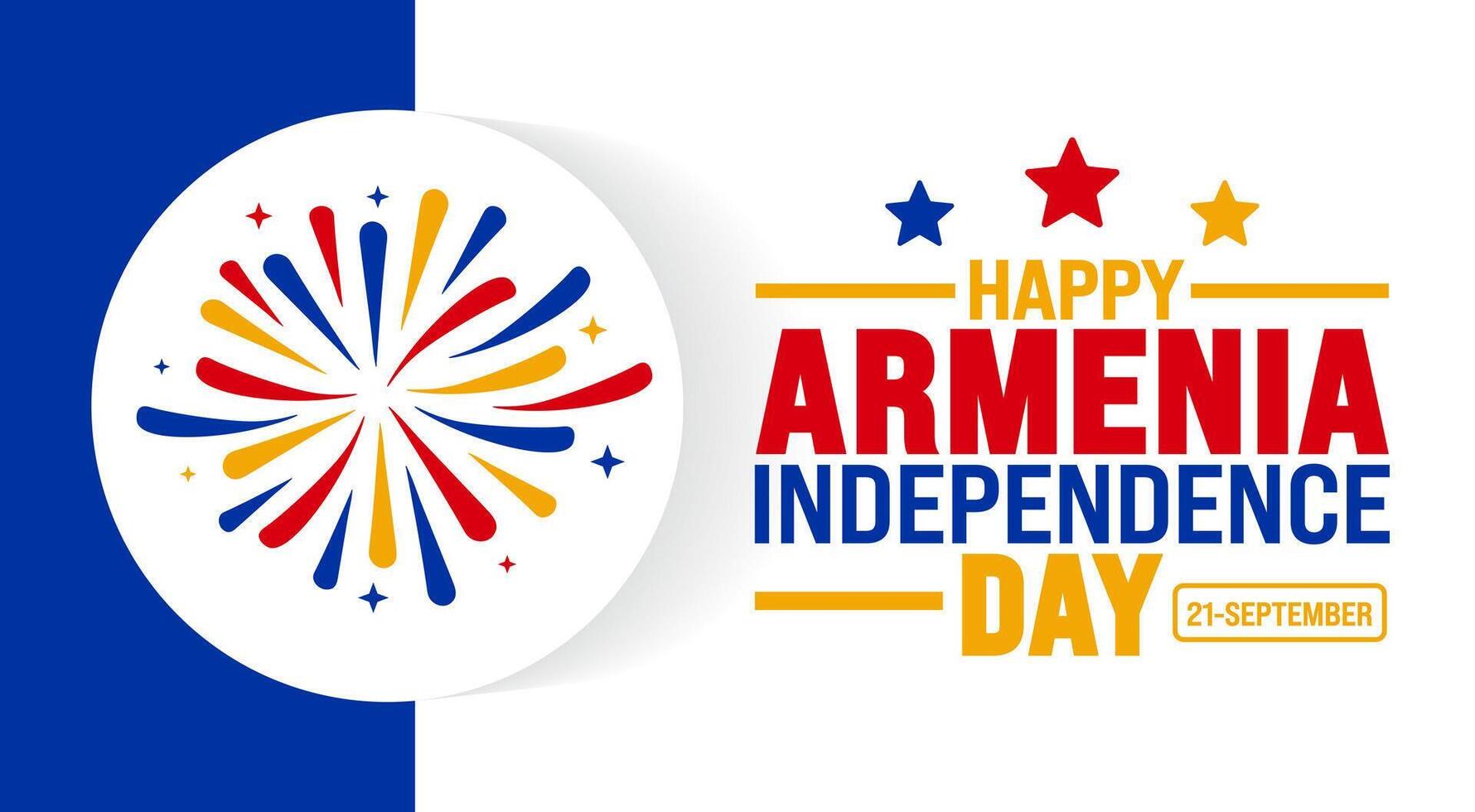 21 September Armenia independence day fireworks background or banner design template. Holiday concept. Template for background, banner, card, poster, placard, design. eps 10 vector