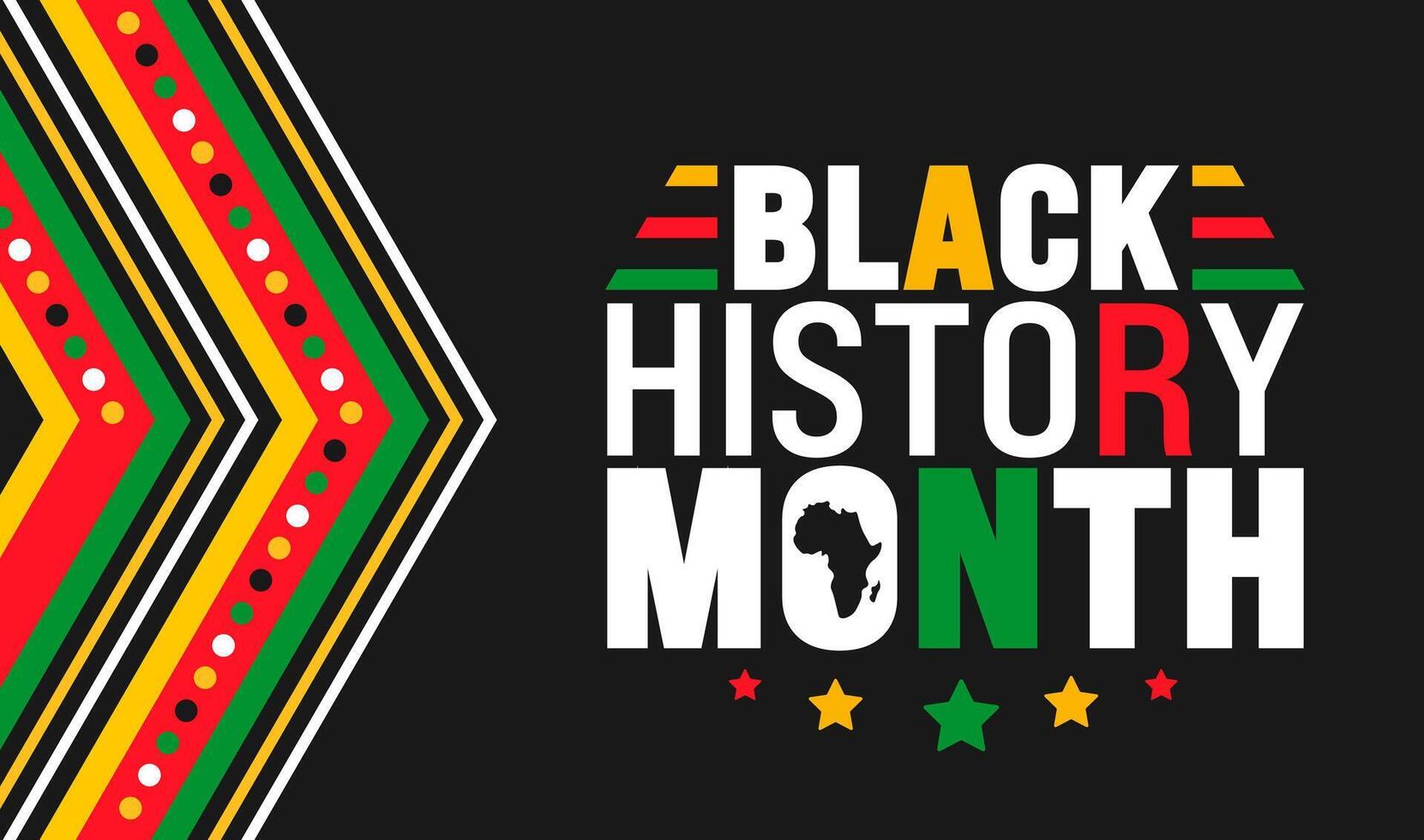 Black History Month background or banner design template is observed every year in October. Holiday concept. eps 10 vector