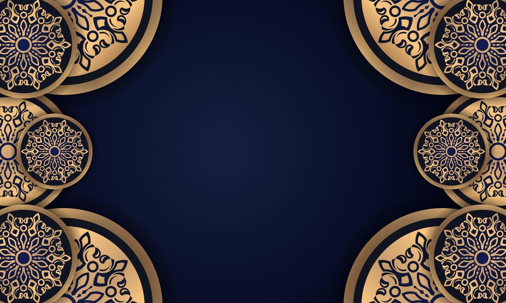 Luxury mandala background with golden color. - . vector