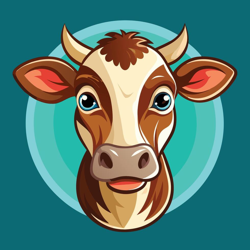 illustration cow on solid background vector
