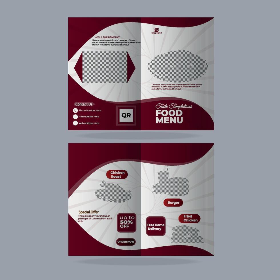 Bifold brochure template vector